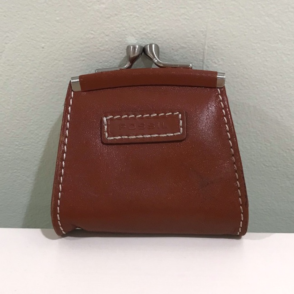 Vintage Fossil Genuine Leather Coin Purse